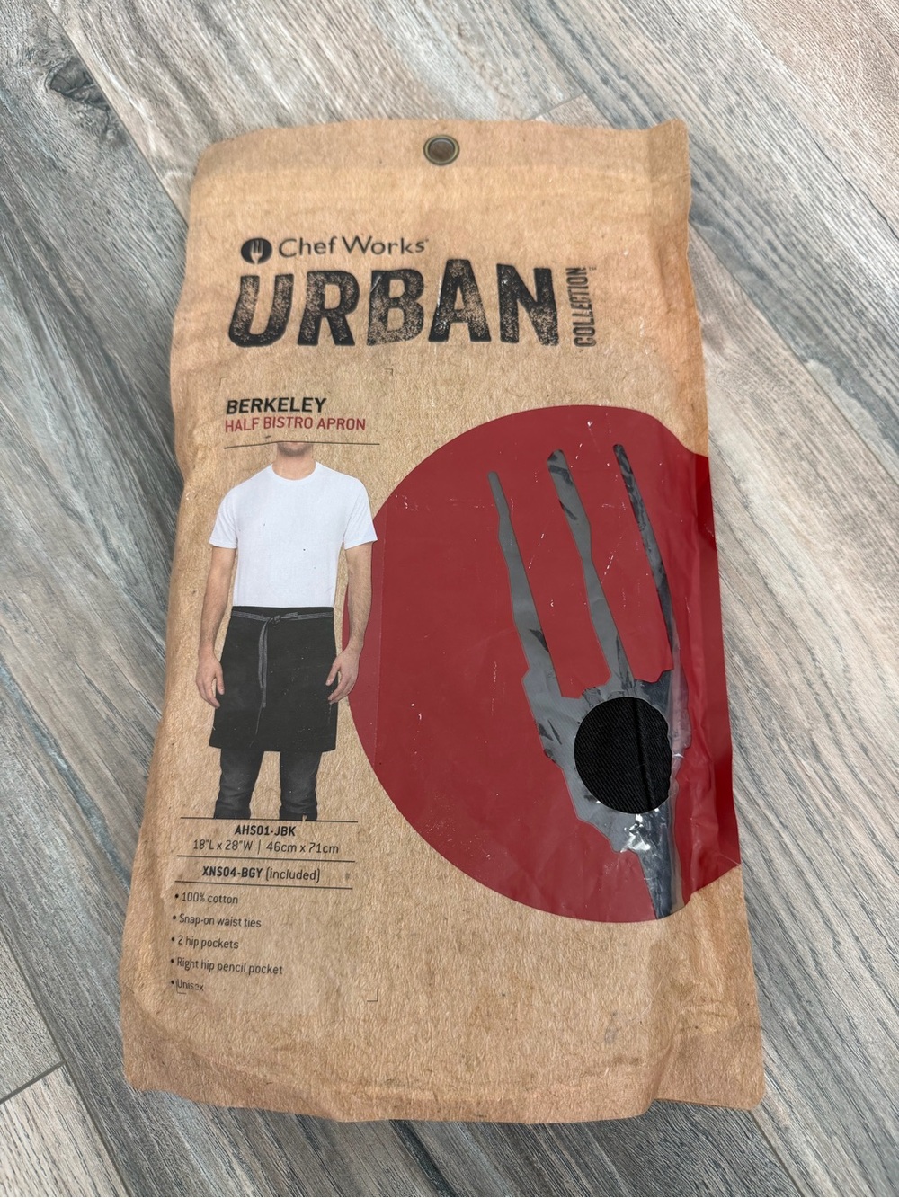 Chef Works Berkeley Half Bistro Uniform Apron from the Urban Collection NWT